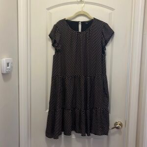 Black and pink polka dot dress only worn twice. Perfect to transition to spring.
